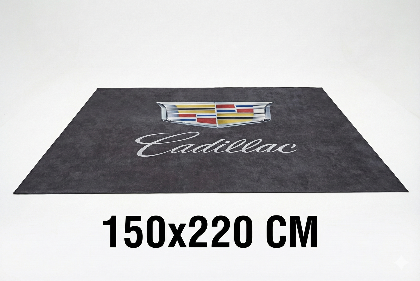 Cadillac Garagen Teppich 150×220 cm Luxus Auto Teppich für Garage, Wohnzimmer & Showroom