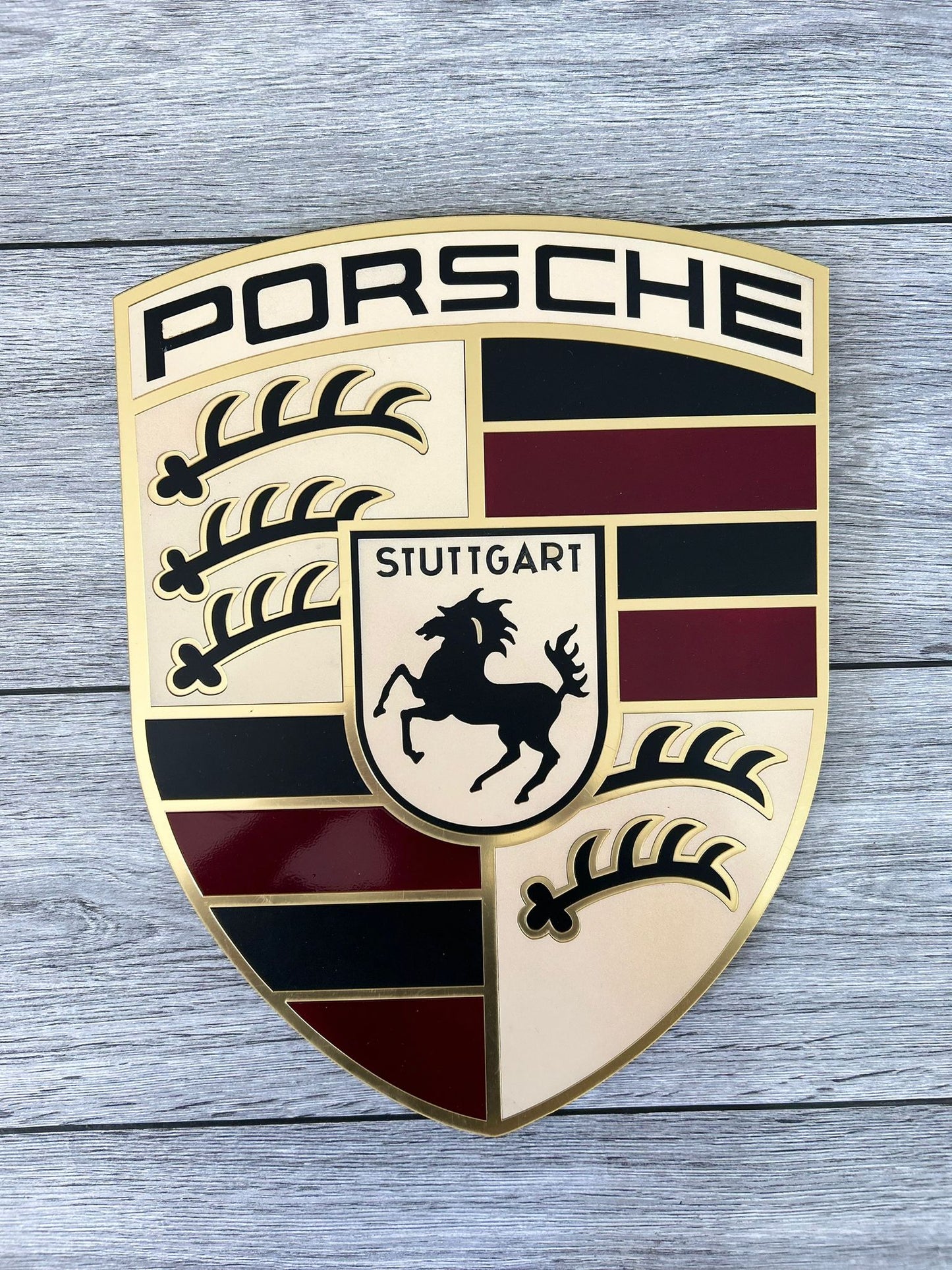 Porsche Logo Wandschild für die Garage Deko Wandkunst