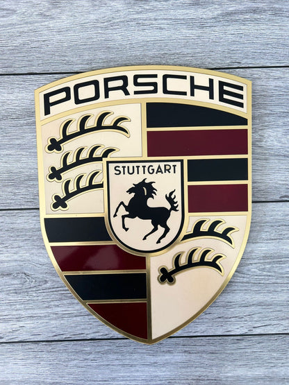 Porsche Logo Wandschild für die Garage Deko Wandkunst