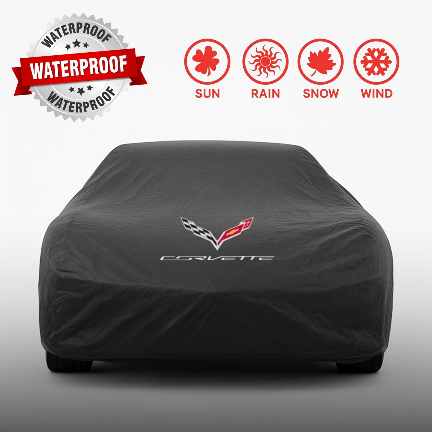 Corvette Car Cover - Waterproof & Custom-Fit for All Models