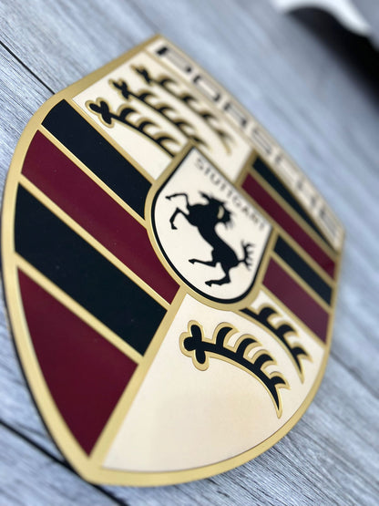 Porsche Logo Wandschild für die Garage Deko Wandkunst