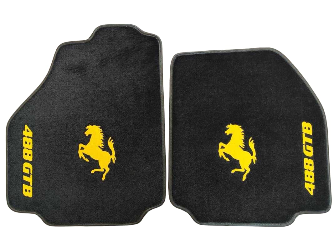 For Ferrari Floor Mats Tailor-made Ferrari Velour Carpet Mats with Custom Stitching