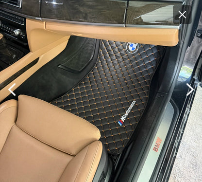 For BMW M3 Leder Fußmatten Maßgeschneidert