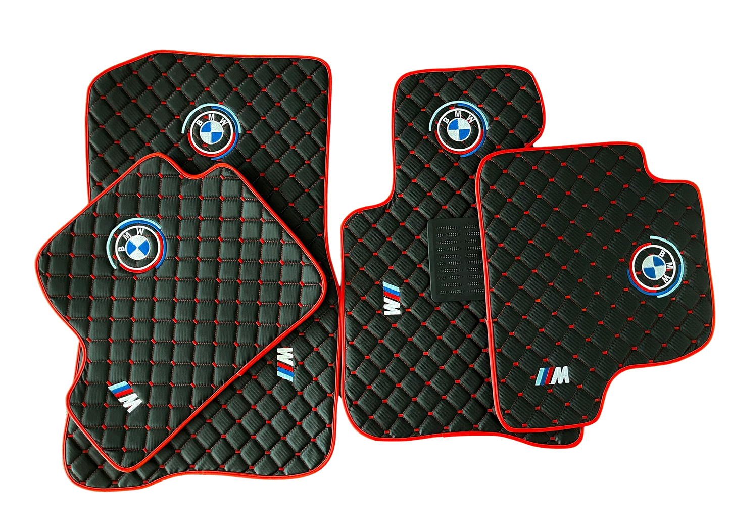 For BMW M Performance Leder Fußmatten Maßgeschneidert