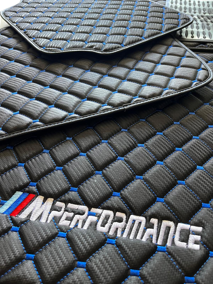 For BMW M5 Leder Fußmatten Maßgeschneidert