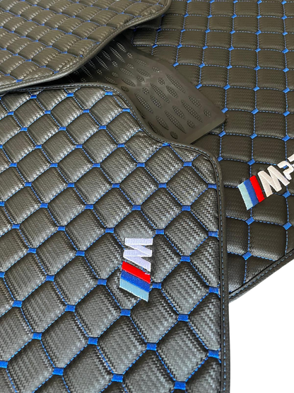 For BMW M5 Leder Fußmatten Maßgeschneidert