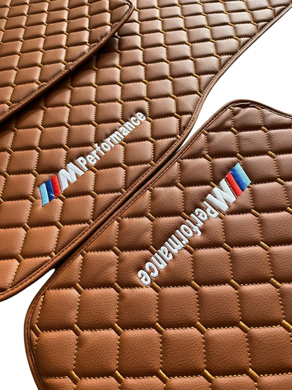 For BMW M Performance Leder Fußmatten Maßgeschneidert