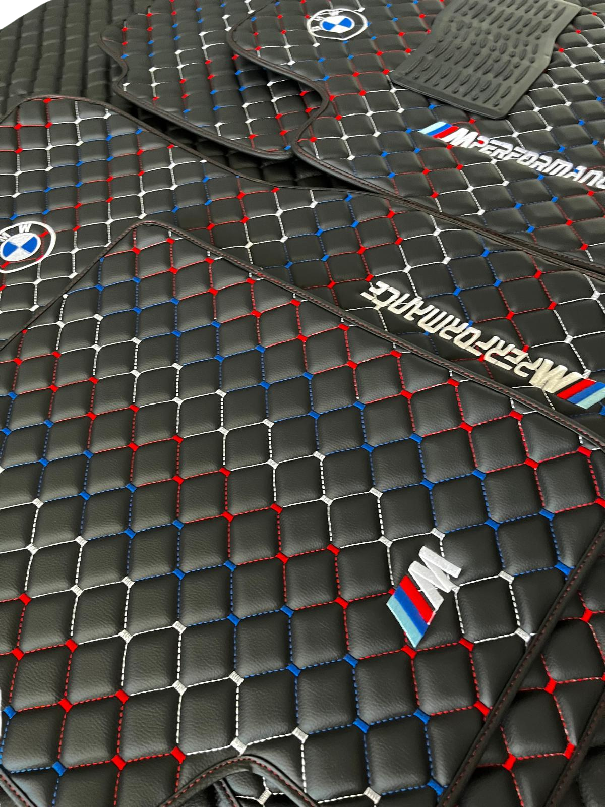 For BMW M Performance Leder Fußmatten Maßgeschneidert