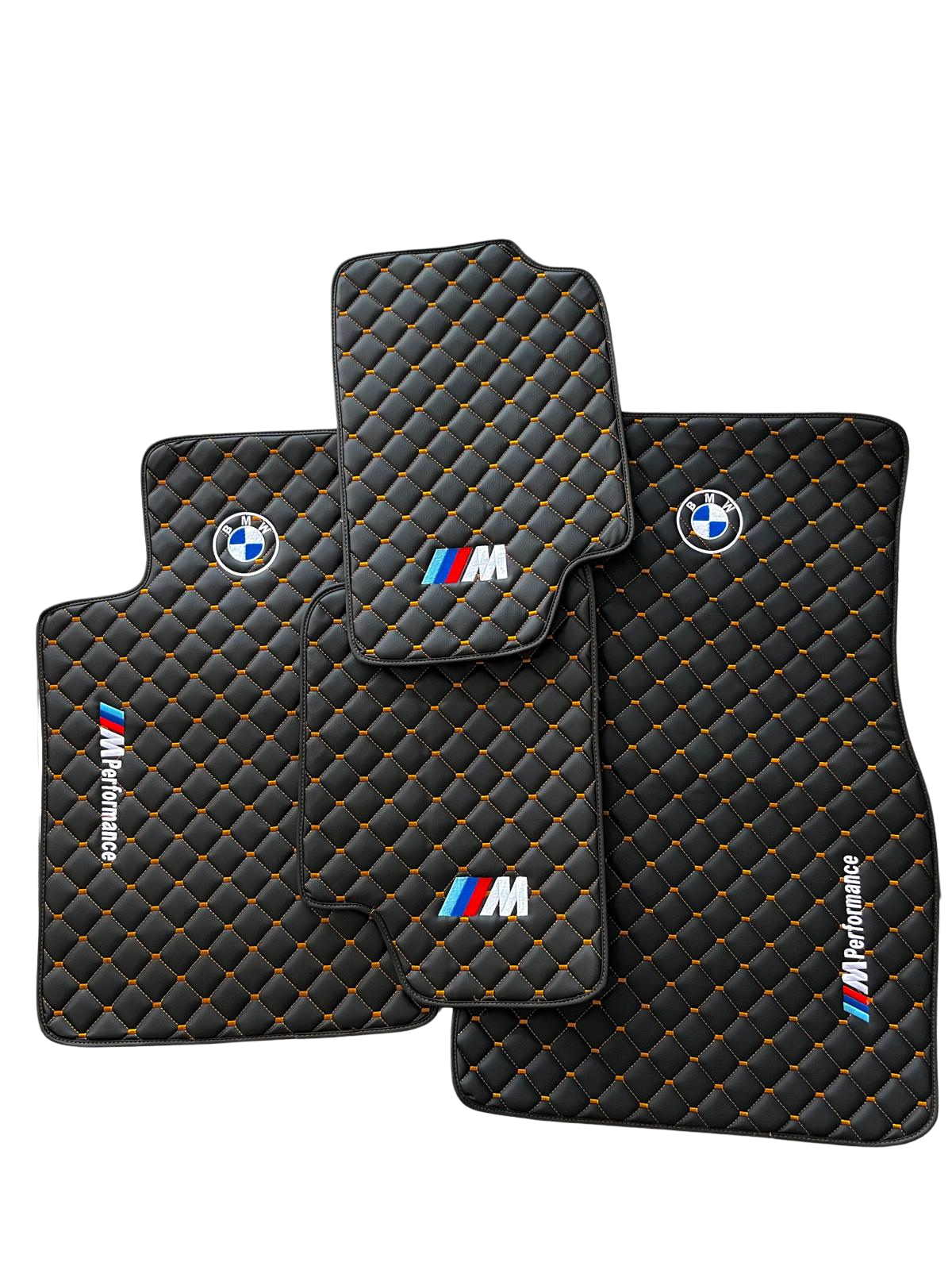 For BMW M Performance Leder Fußmatten Maßgeschneidert