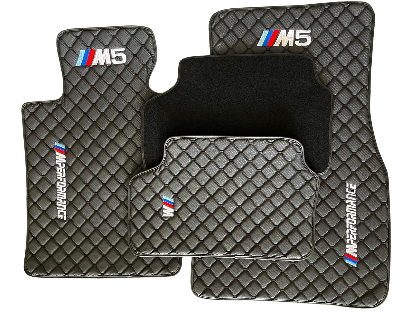 For BMW M Performance Leder Fußmatten Maßgeschneidert