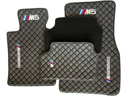 For BMW M Performance Leder Fußmatten Maßgeschneidert