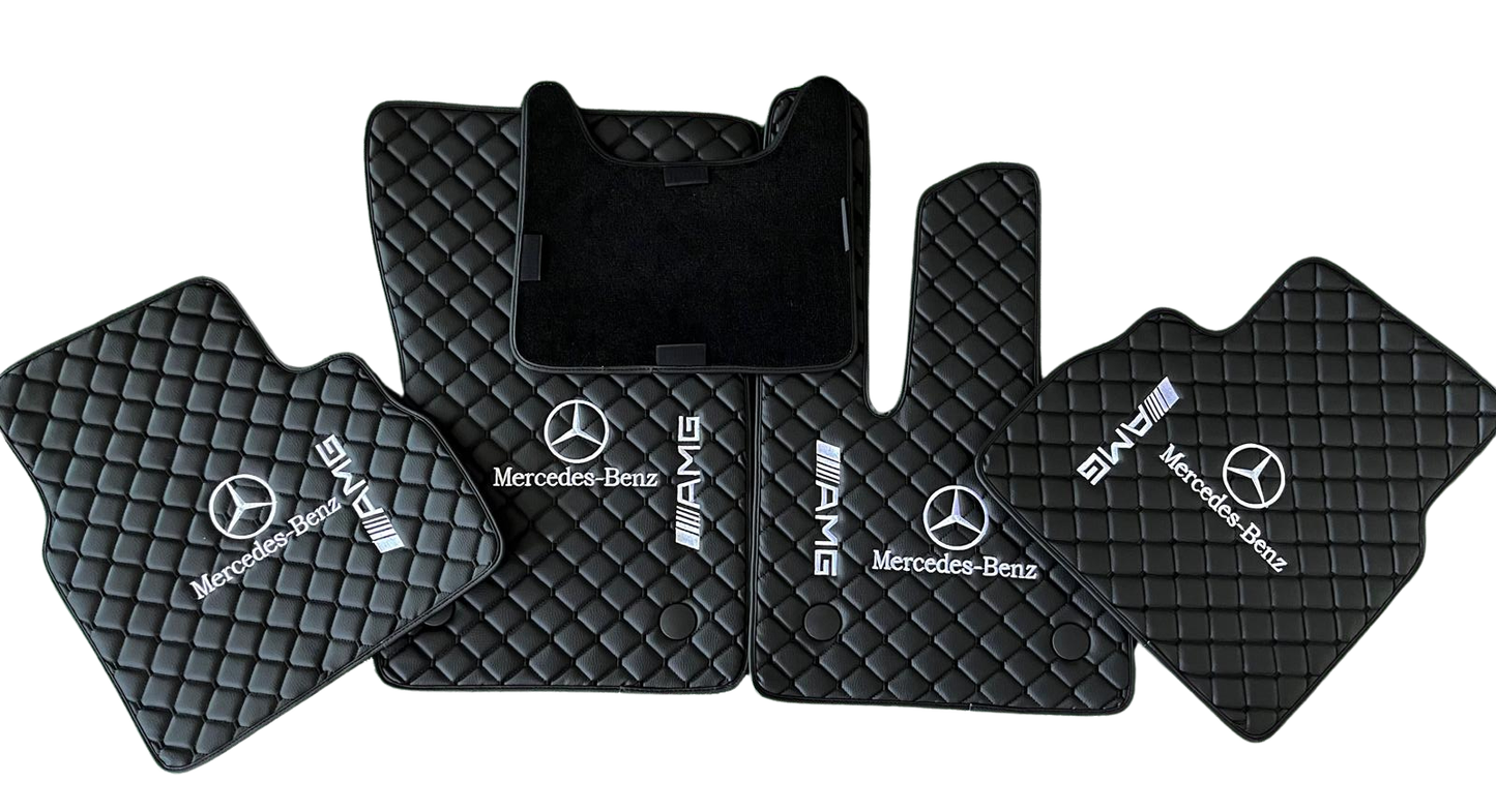 Mercedes Benz Leder Fußmatten für alle Modelle Maßgefertigt AMG