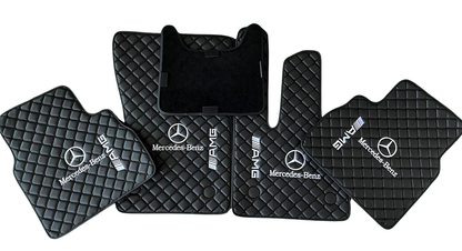 Mercedes Benz Leder Fußmatten für alle Modelle Maßgefertigt AMG