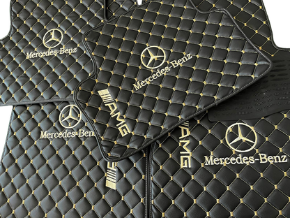 Mercedes Benz Leder Fußmatten für alle Modelle Maßgefertigt AMG