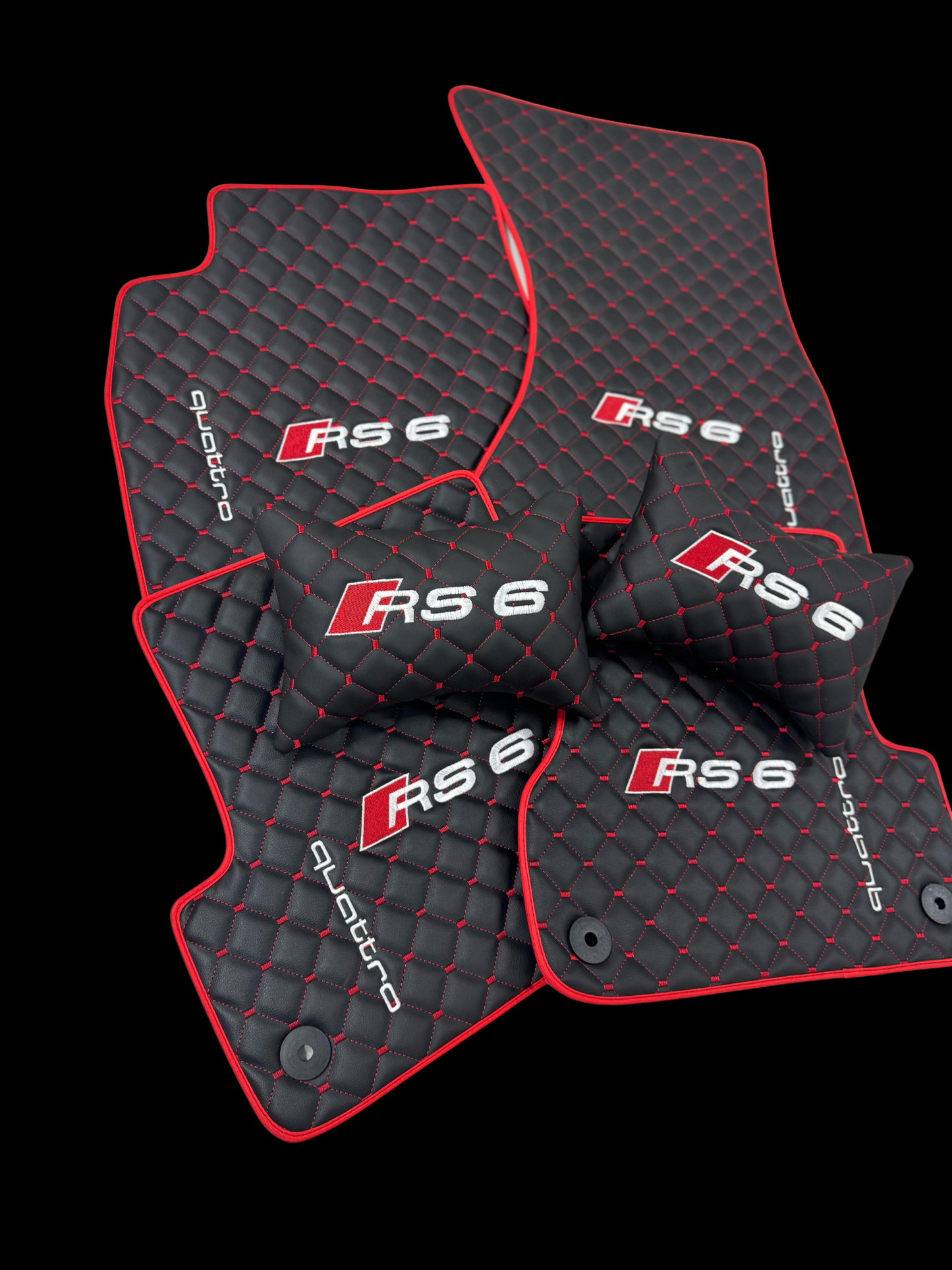 RS6 Leather Floor Mat Set