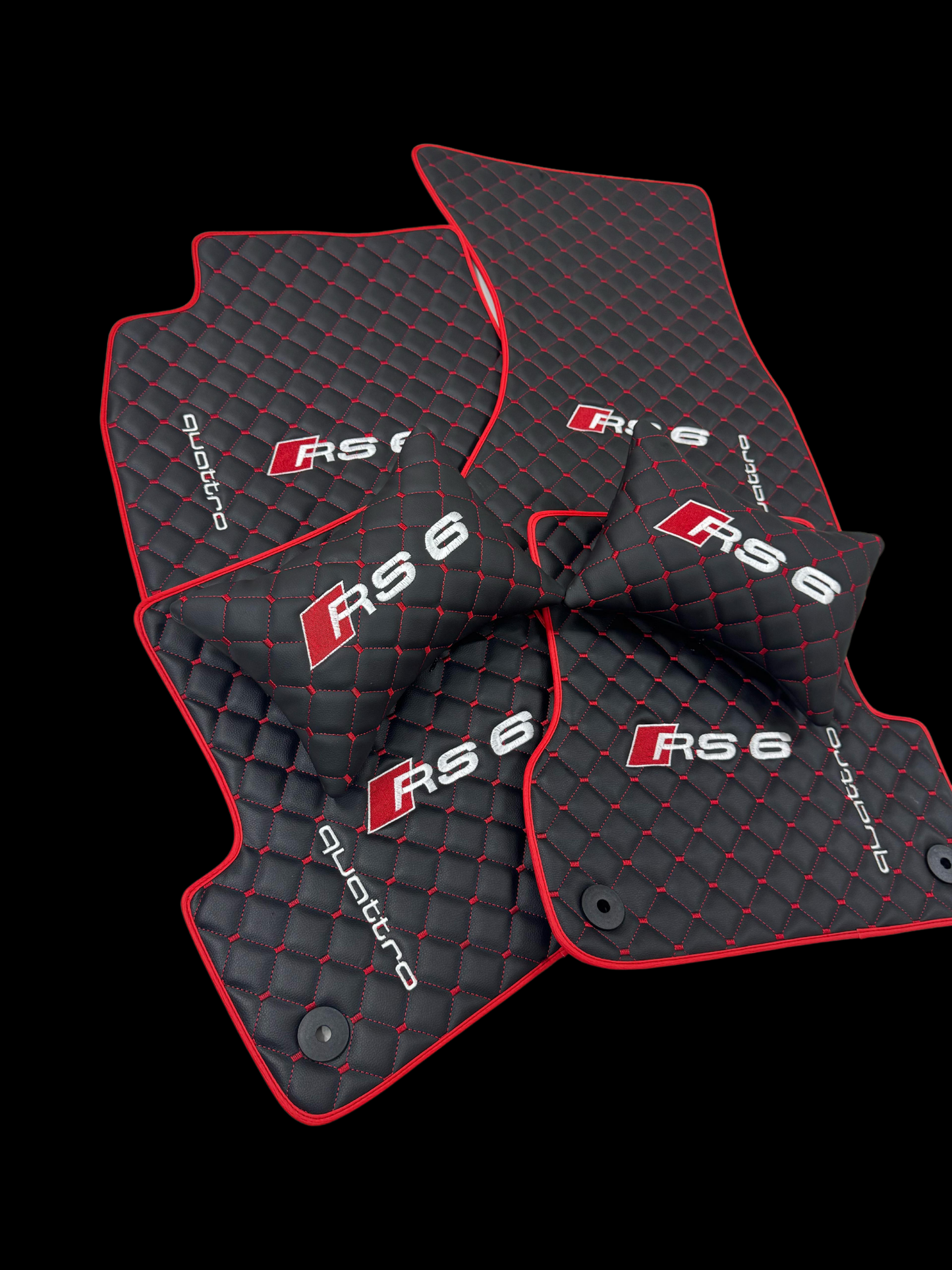RS6 Leather Floor Mat Set