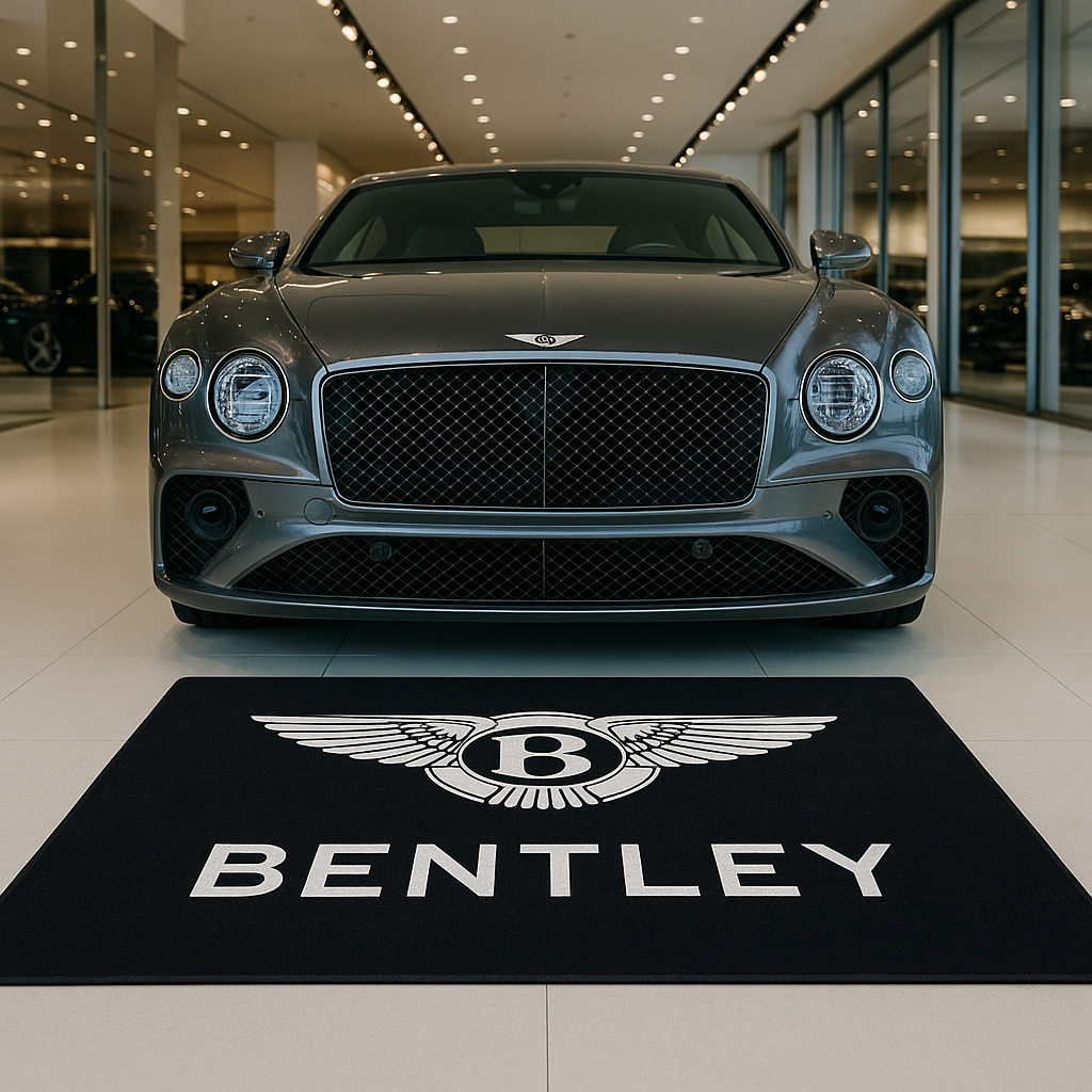 Bentley Garagen Teppich 150×220 cm  Luxus Auto Teppich für Garage, Wohnzimmer & Showroom