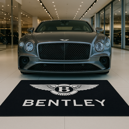 Bentley Garagen Teppich 150×220 cm  Luxus Auto Teppich für Garage, Wohnzimmer & Showroom