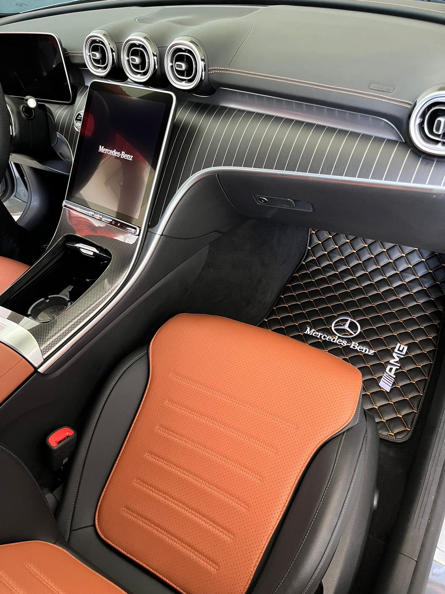 Mercedes Benz Leder Fußmatten für alle Modelle Maßgefertigt AMG