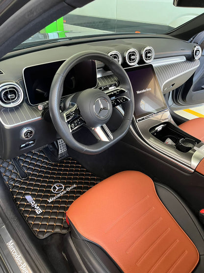 Mercedes Benz Leder Fußmatten für alle Modelle Maßgefertigt AMG