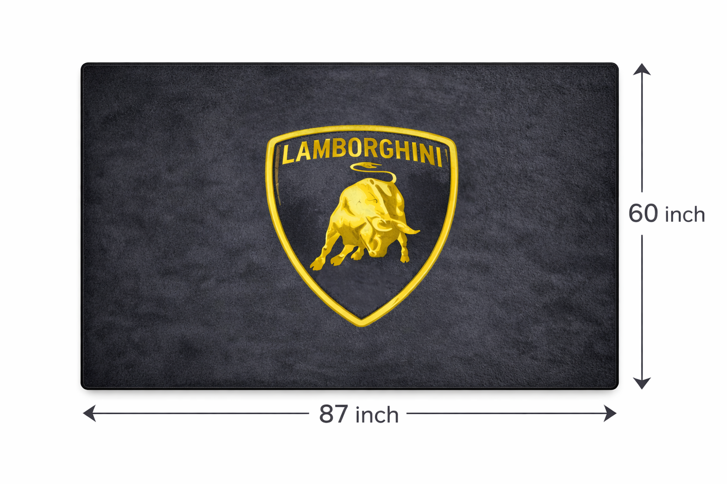 Lamborghini Garagen Teppich 150×220 cm  Luxus Auto Teppich für Garage, Wohnzimmer & Showroom
