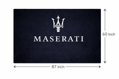Maserati Garagen Teppich 150×220 cm  Luxus Auto Teppich für Garage, Wohnzimmer & Showroom