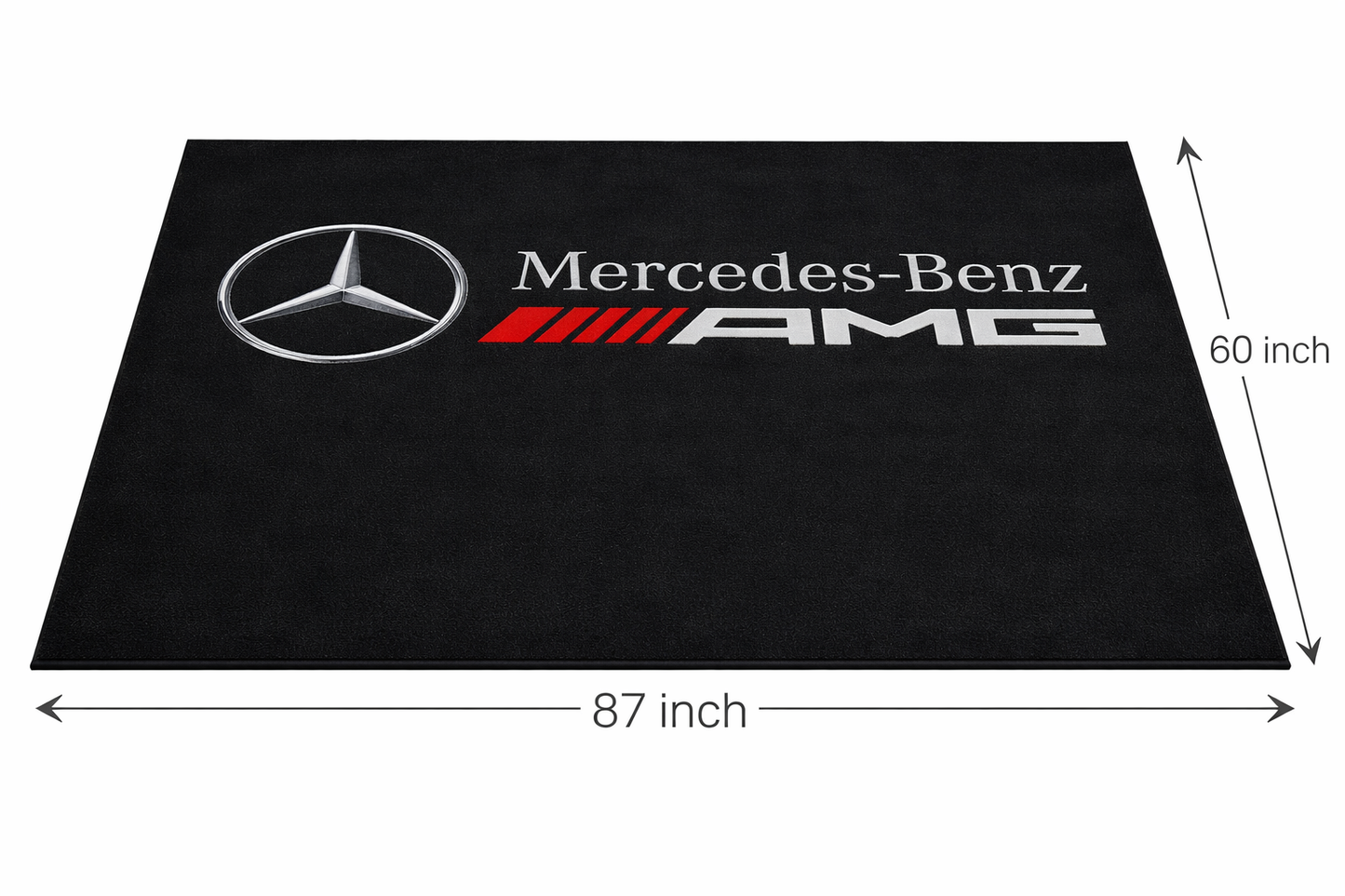 Mercedes Benz AMG Garagen Teppich 150×220 cm  Luxus Auto Teppich für Garage, Wohnzimmer & Showroom