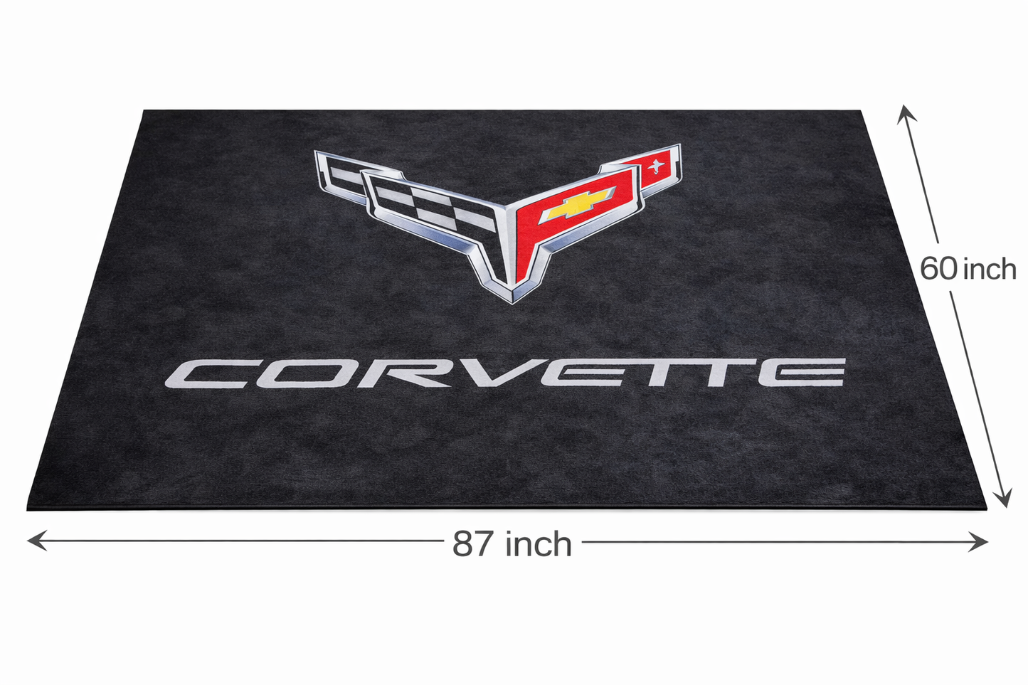 Corvette Garagen Teppich 150×220 cm  Luxus Auto Teppich für Garage, Wohnzimmer & Showroom