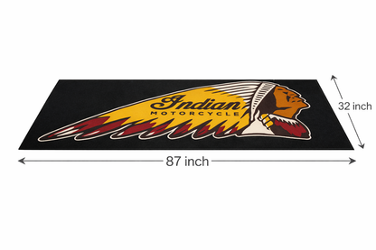 Indian Motorrad Garagen Teppich 75×220 cm Luxus Motorrad Teppich für Garage & Showroom