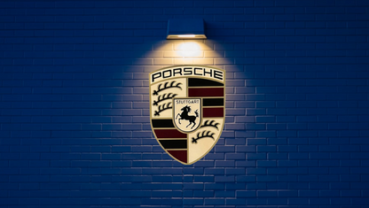 Porsche Logo Wandschild für die Garage Deko Wandkunst