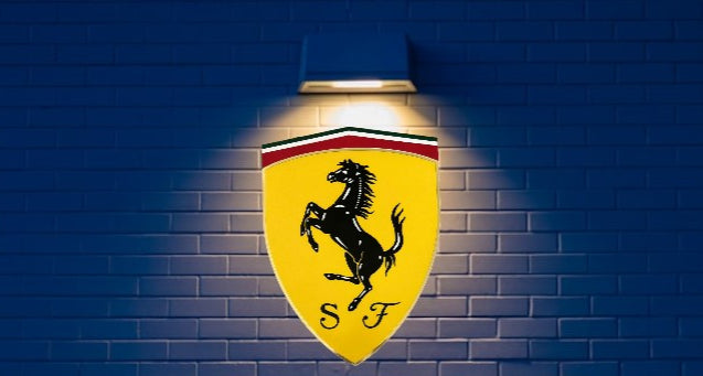 Ferrari Logo Wandschild für die Garage Deko Wandkunst
