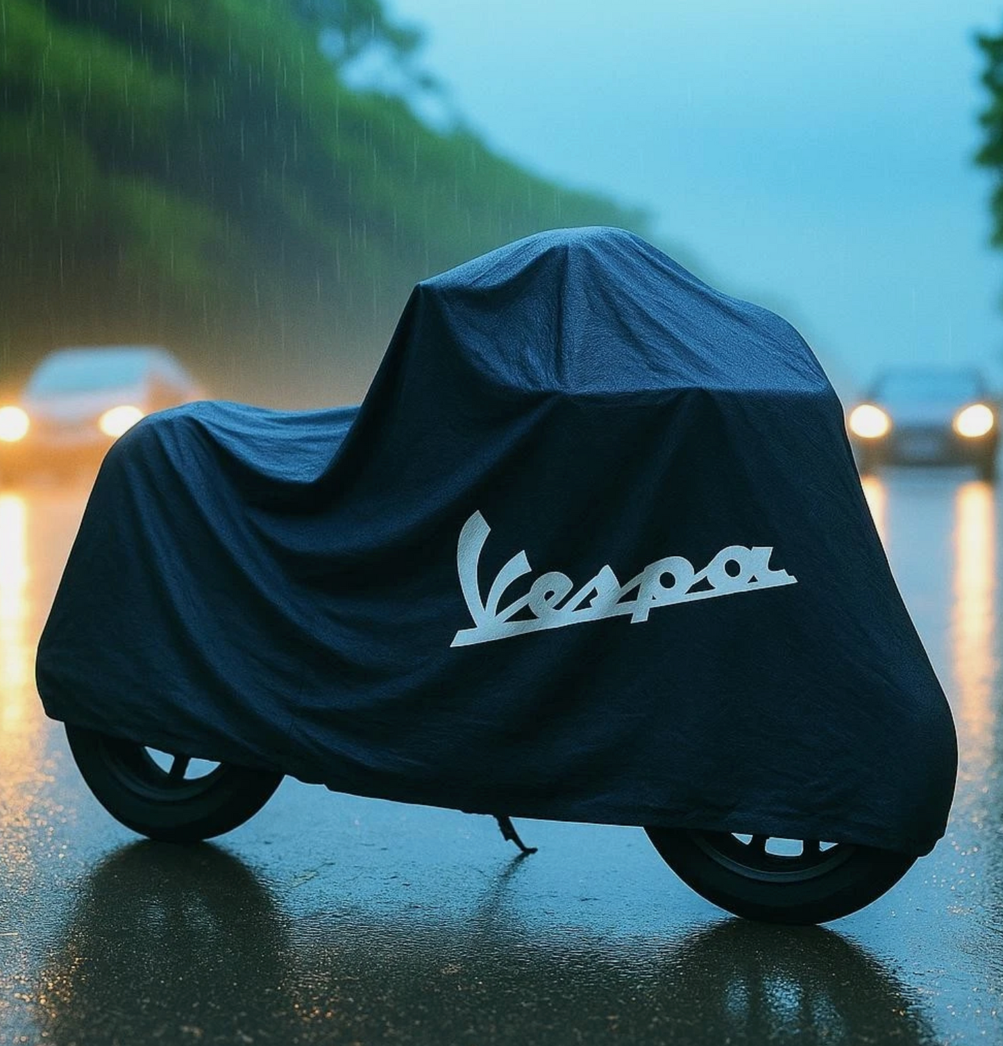 Vespa Motorcycle Outdoor Protective Cover - Resistant to Rain, Sun & Dust