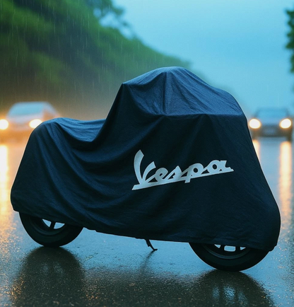 Vespa Motorcycle Outdoor Protective Cover - Resistant to Rain, Sun & Dust