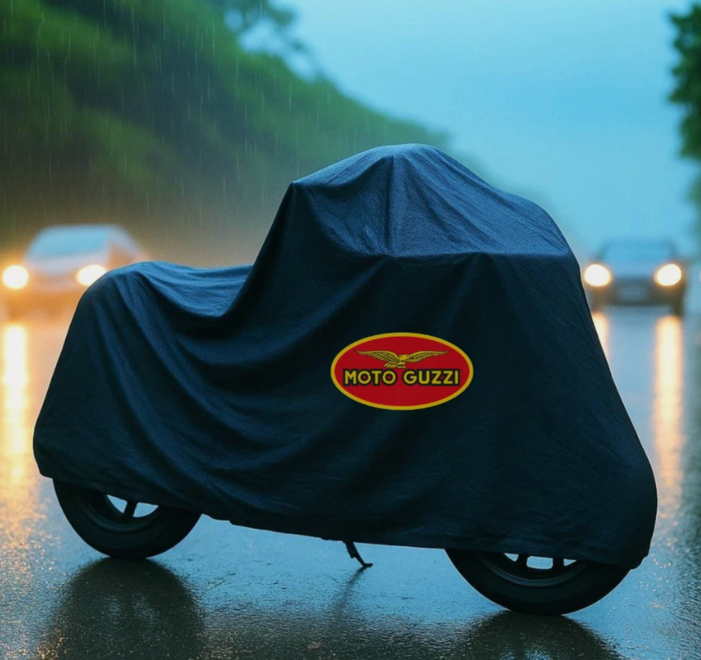 Moto Guzzi Motorrad Schutzabdeckung für den Außenbereich – Widerstandsfähig gegen Regen, Sonne & Staub