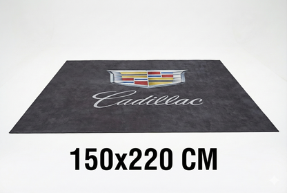 Cadillac Garagen Teppich 150×220 cm  Luxus Auto Teppich für Garage, Wohnzimmer & Showroom