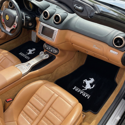 For Ferrari Floor Mats Custom Fit Ferrari Carpet Velour Mats with Custom Stitch