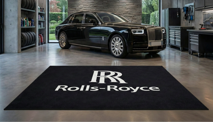 Rolls Royce Garagen Teppich 150×220 cm  Luxus Auto Teppich für Garage, Wohnzimmer & Showroom