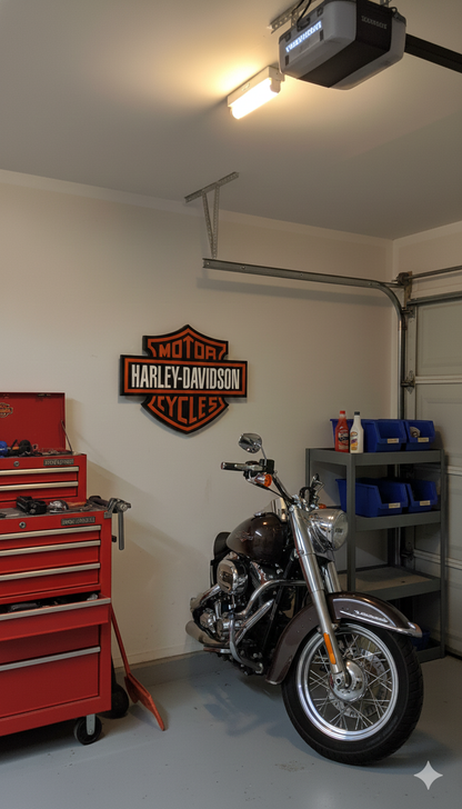 Moto Guzzi Wandschild für die Garage – Premium Wanddekoration für Auto- und Motorradliebhaber
