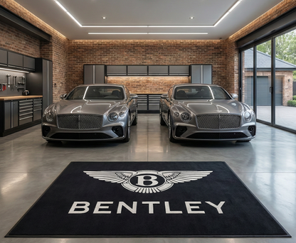 Bentley Garagen Teppich 150×220 cm  Luxus Auto Teppich für Garage, Wohnzimmer & Showroom