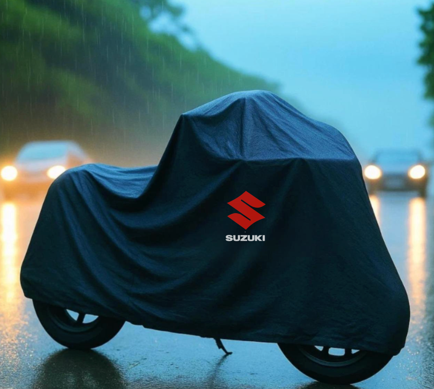 Suzuki Motorrad Schutzabdeckung für den Außenbereich – Widerstandsfähig gegen Regen, Sonne & Staub