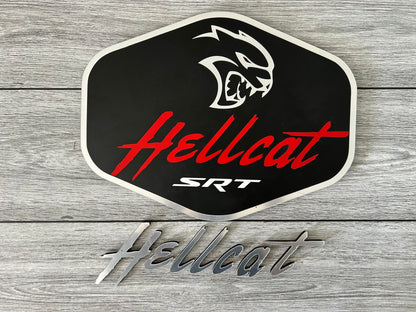Hellcat Logo Wandschild für die Garage Deko Wandkunst