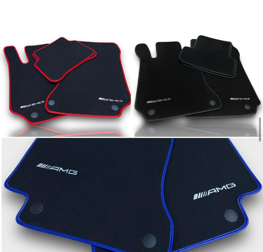 Für Mercedes Benz AMG Teppich Auto Fußmatten maßgefertigt für alle AMG Modelle, Teppich Innenraumschutz