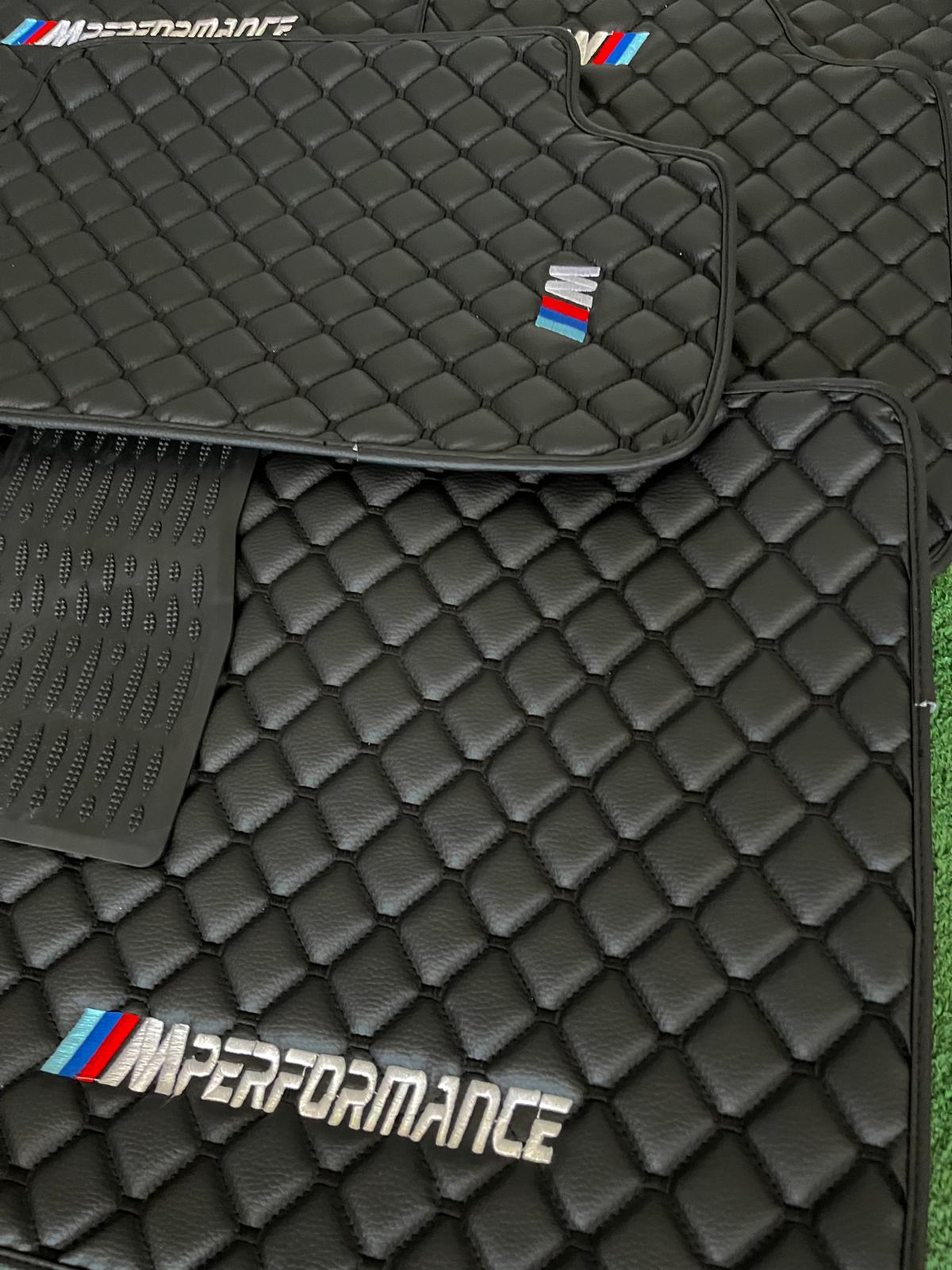 For BMW M5 Leder Fußmatten Maßgeschneidert