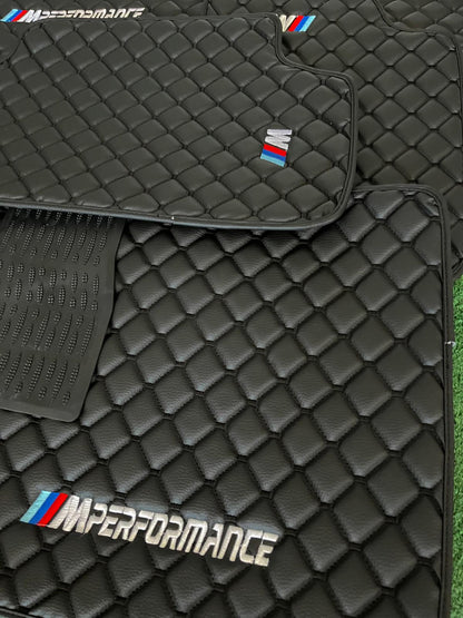 For BMW M3 Leder Fußmatten Maßgeschneidert