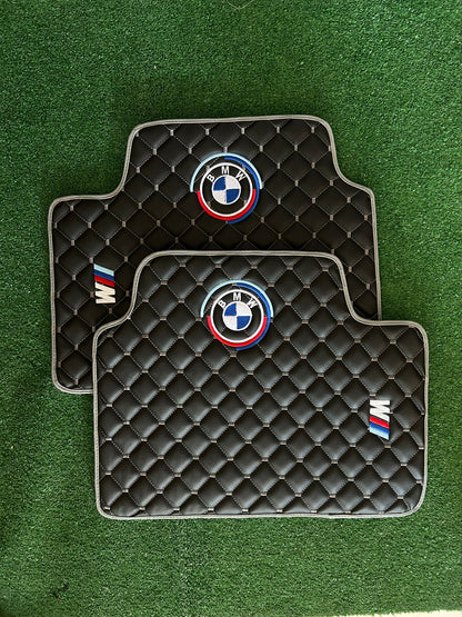 For BMW M3 Leder Fußmatten Maßgeschneidert