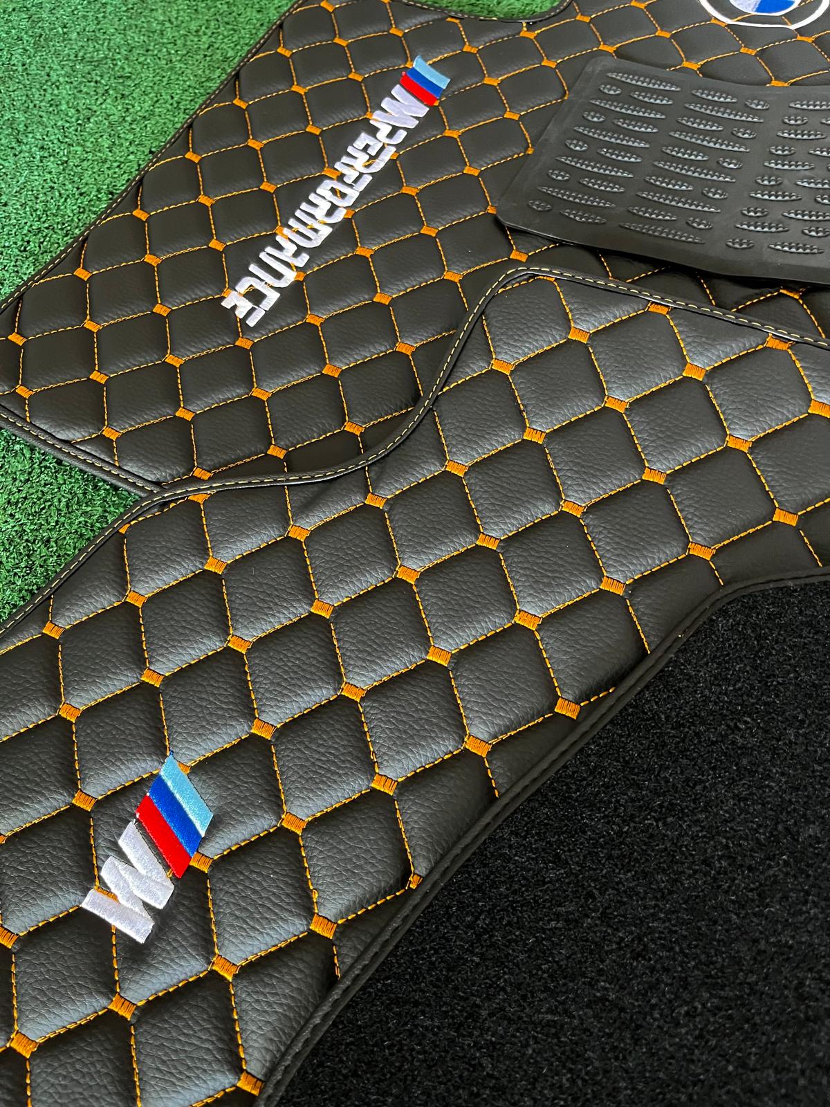 For BMW M3 Leder Fußmatten Maßgeschneidert