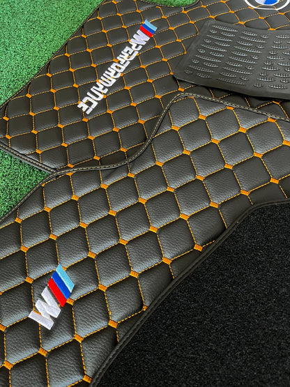 For BMW M5 Leder Fußmatten Maßgeschneidert