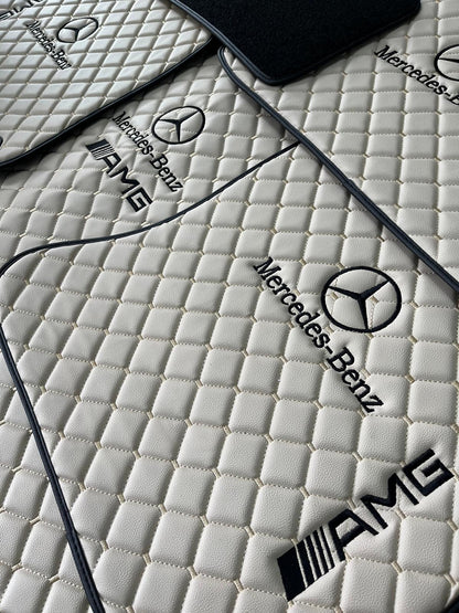 Mercedes Benz Leder Fußmatten für alle Modelle Maßgefertigt AMG