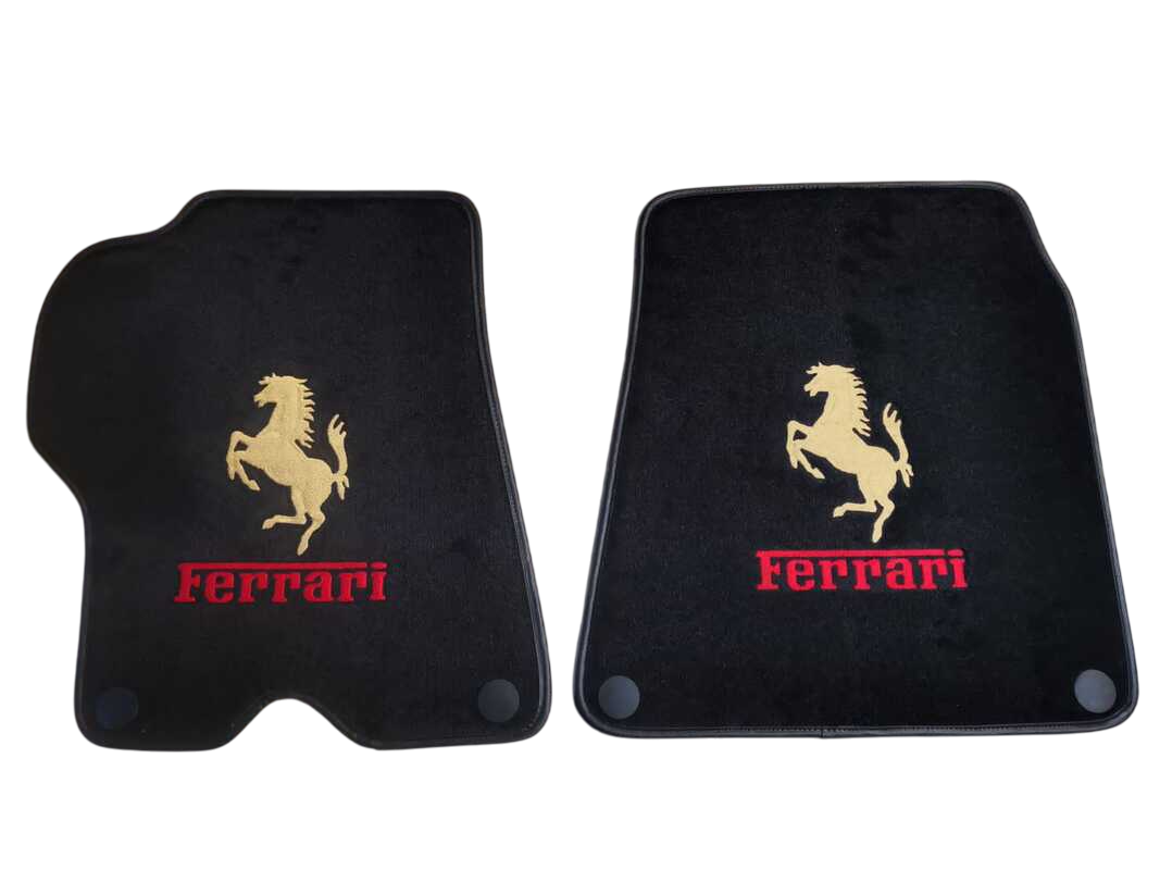 For Ferrari Floor Mats Tailor-made Ferrari Velour Carpet Mats with Custom Stitching
