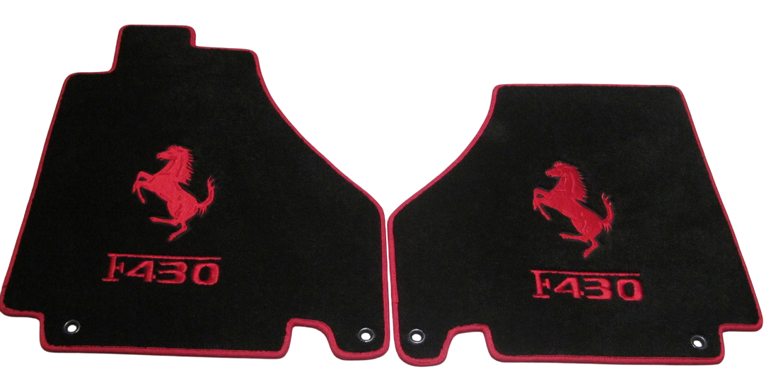 For Ferrari Floor Mats Tailor-made Ferrari Velour Carpet Mats with Custom Stitching